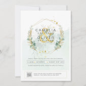 Foto Hochzeit Einladung botanische Vegetation Gold (Vorderseite)