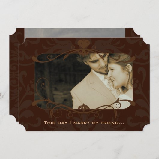 Foto Hochzeit Einladung ich heirate meine Freundin (Vorne/Hinten)