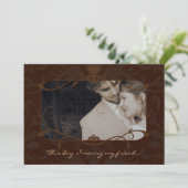 Foto Hochzeit Einladung ich heirate meine Freundin (Stehend Vorderseite)