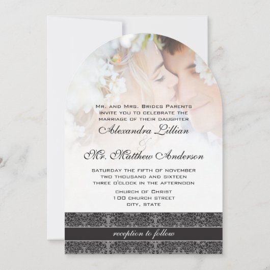 Foto Hochzeit Einladung Ich heirate meinen besten (Rückseite)