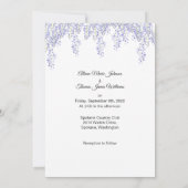 Foto Hochzeit Einladung Lila Wisteria (Rückseite)