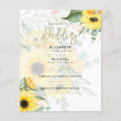 Foto Hochzeit Einladung mit Sonnenblumen (Vorderseite)