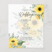 Foto Hochzeit Einladung mit Sonnenblumen (Vorderseite)