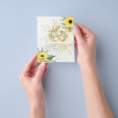 Foto Hochzeit Einladung mit Sonnenblumen Flyer (Gruppe)