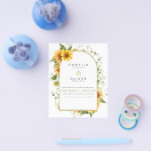 Foto Hochzeit Einladung mit Sonnenblumen Flyer (Einzeln)