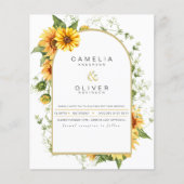 Foto Hochzeit Einladung mit Sonnenblumen Flyer (Vorne)