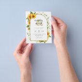 Foto Hochzeit Einladung mit Sonnenblumen Flyer (Gruppe)