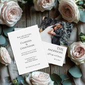 Foto Hochzeit Einladung modern minimalistisch