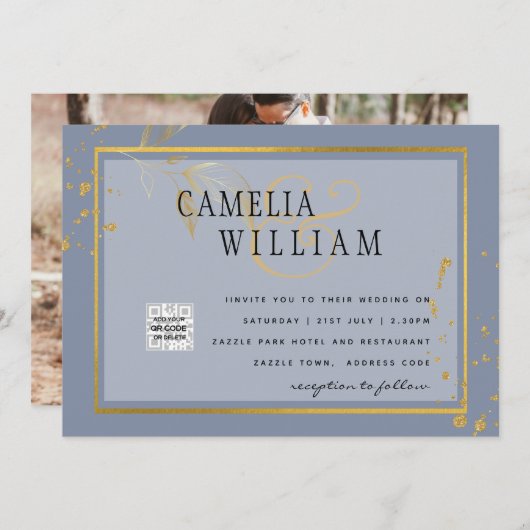 FOTO Hochzeit - Einladung Save the Date (Vorne/Hinten)