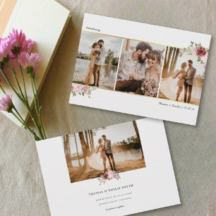 Foto Hochzeit Elopement Gold Blush Bloral Ankündigung