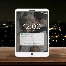 Foto-Hochzeit für Handys RSVP Karte