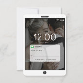 Foto-Hochzeit für Handys RSVP Karte (Vorderseite)