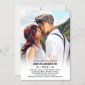 Foto Hochzeit für Herz und Pfeile Magneteinladung (Vorderseite)