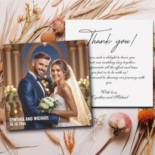 Foto Hochzeit Handschrift Dankeschön Kartenbeweis Mitteilungskarte