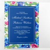 Foto Hochzeit im Blumengarten Dreifach Gefaltete Einladung (Innen Erste Seite)