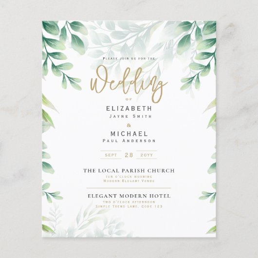 FOTO Hochzeit im Haushalt Retten Datum Rustikal Bo Flyer (Vorne)