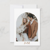 Foto Hochzeit im Herbst Einladung (Rückseite)