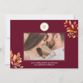 Foto Hochzeit im Herbst Save The Date (Rückseite)