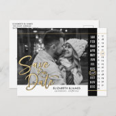 Foto Hochzeit im Kalender speichern Postkarte (Vorne/Hinten)