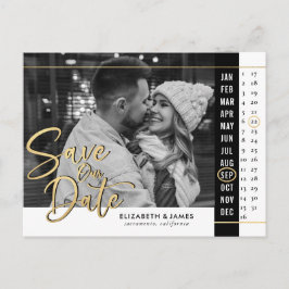 Foto Hochzeit im Kalender speichern Postkarte