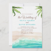 Foto Hochzeit im tropischen Wasser Einladung (Vorderseite)