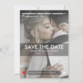 Foto-Hochzeit in der Social Media Story Save The Date