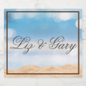 Foto-Hochzeit in Urlaubsort Bierflaschenetikett (Einzelnes Label)