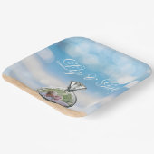 Foto-Hochzeit in Urlaubsort Pappteller (Gewinkelt)