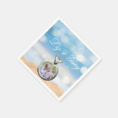 Foto-Hochzeit in Urlaubsort Serviette (Ecke)