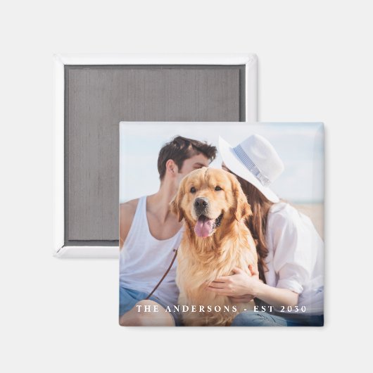 Foto Hochzeit Magnet (Vorderseite/Rückseite)