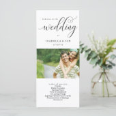 Foto Hochzeit Mass / Zeremonie Programm Fan (Stehend Vorderseite)