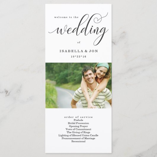 Foto Hochzeit Mass / Zeremonie Programm Fan (Vorderseite)