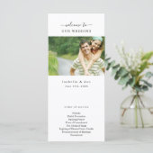 Foto Hochzeit Mass / Zeremonie Programm Fan (Stehend Vorderseite)