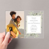 Foto Hochzeit mit Blumenbeeren Acryleinladungen (Insitu (Handheld))