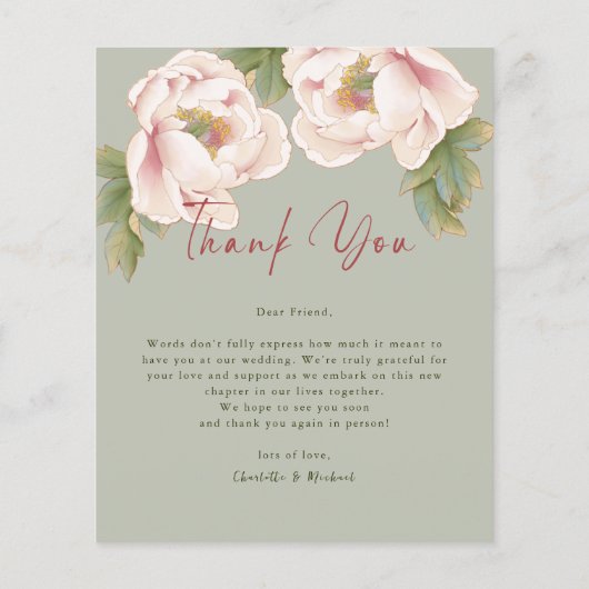 Foto Hochzeit mit dem Budget -> Danke Karte (Hinten)