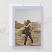 Foto-Hochzeit mit floralen Aquarellfarben Einladung (Rückseite)