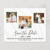 Foto Hochzeit mit Gold und Weiß speichern das Datu (Vorderseite)