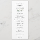 Foto Hochzeit mit grünem Blattwerk Programm (Vorderseite)