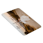 Foto Hochzeit mit Handschrift Danke Postcard Magnet (Rechte Seite)