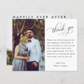 Foto-Hochzeit mit Haushaltshandschrift Vielen Dank (Vorne/Hinten)