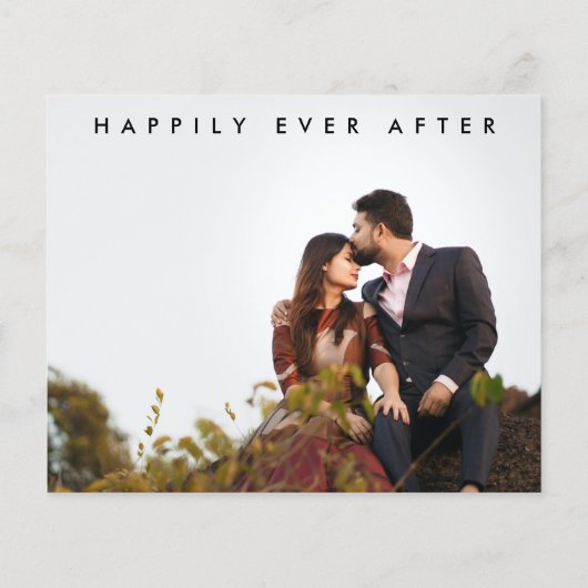 Foto-Hochzeit mit Haushaltshandschrift Vielen Dank (Rückseite)