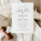 Foto-Hochzeit mit schwarzer Schrift Einladung