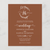 FOTO Hochzeit mit Terracotta Monogram (Vorderseite)