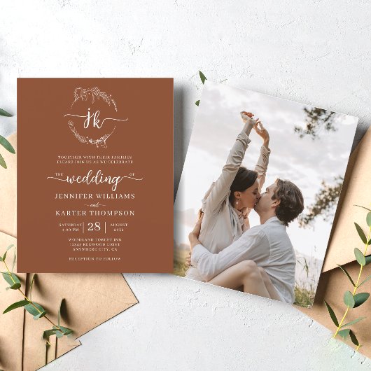 FOTO Hochzeit mit Terracotta Monogram