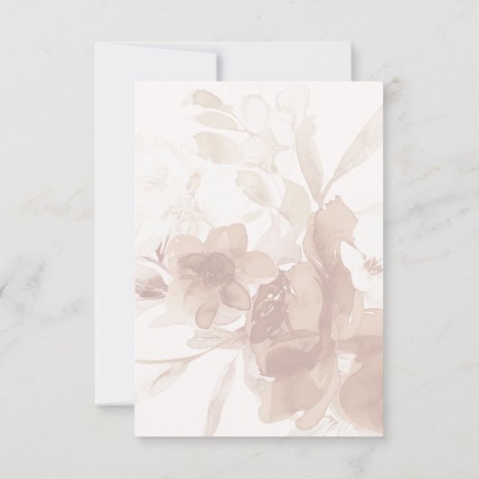 Foto Hochzeit mit weichem und luftigem Pfirsichpfi Save The Date (Rückseite)