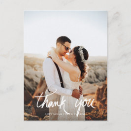 Foto Hochzeit oder Party Hand Writing Vielen Dank Postkarte