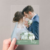 Foto-Hochzeit ohne Hintergrund Danke-Karte Acryleinladungen (Insitu (Handheld))