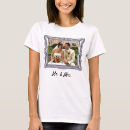 Foto Hochzeit Paar Extravagante Silver Frame Fraue T-Shirt