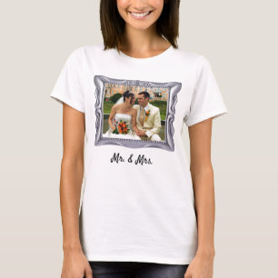 Foto Hochzeit Paar Extravagante Silver Frame Fraue T-Shirt
