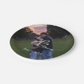 Foto Hochzeit Pappteller (Schrägansicht)